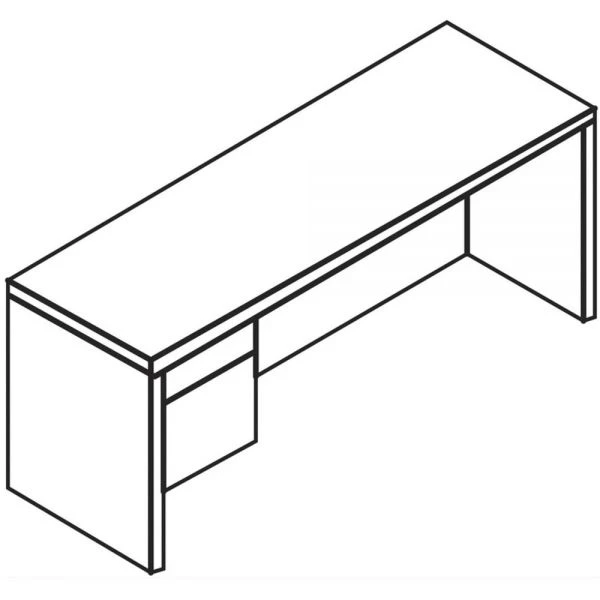 HON 10500 Series 3/4-Height Left Pedestal Credenza, 72w X 24d X 29.5h, Mahogany 5 HON 10500 Series 3/4-Height Left Pedestal Credenza, 72w X 24d X 29.5h, Mahogany - Image 5