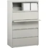 Lorell 5 Drawer Lateral File Cabinet, Letter/Legal/A4, 36" Wide, Gray