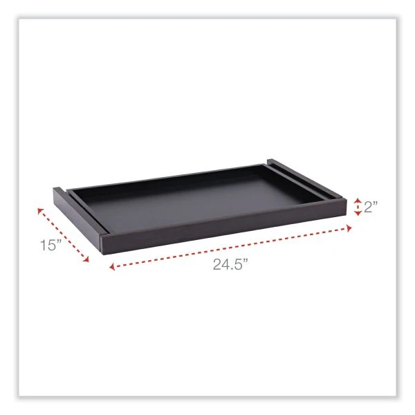 Alera Valencia Series Center Drawer, Laminate, 24.5w X 15d X 2h, Espresso 2 Alera Valencia Series Center Drawer, Laminate, 24.5w X 15d X 2h, Espresso - Image 2