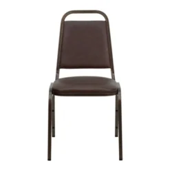 Flash Furniture HERCULES Series Trapezoidal Back Stacking Banquet Chair With Brown Vinyl And 1.5'' Thick Seat - Copper Vein Frame [FD-BHF-2-BN-GG] -office furniture sale 66c56ceeb6a191d01e23225ed4aab98aad