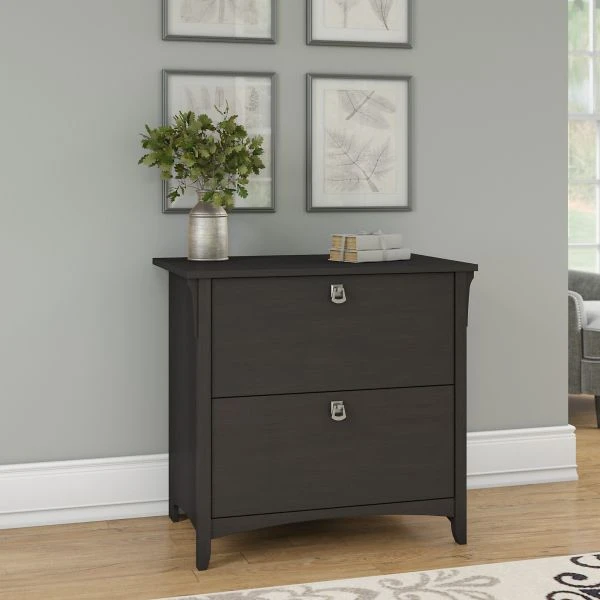 Bush Furniture Salinas 2 Drawer Lateral File Cabinet In Vintage Black 5 Bush Furniture Salinas 2 Drawer Lateral File Cabinet In Vintage Black - Image 5