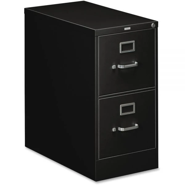 HON 310 Series 2-Drawer Vertical Metal File Cabinet, Letter, 29" Height, Full-Suspension, Black 2 HON 310 Series 2-Drawer Vertical Metal File Cabinet, Letter, 29" Height, Full-Suspension, Black - Image 2