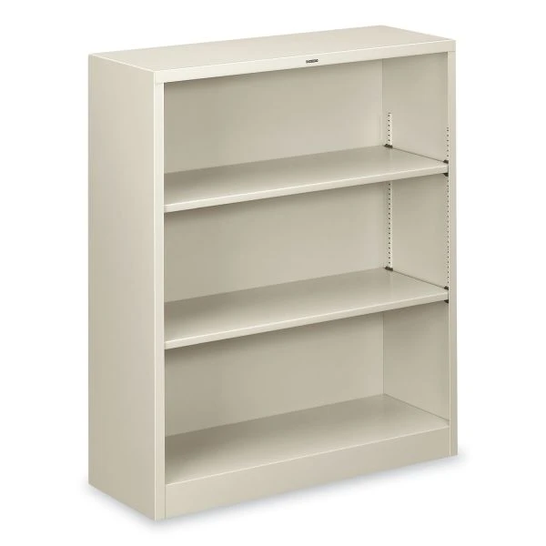 HON Metal Bookcase, Three-Shelf, 34.5w X 12.63d X 41h, Light Gray 1 HON Metal Bookcase, Three-Shelf, 34.5w X 12.63d X 41h, Light Gray