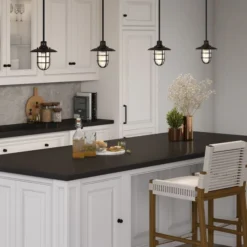 Bay 8.25" Wide Lantern Pendant With Glass/Metal Shade In Blackened Bronze/Clear 9 Bay 8.25" Wide Lantern Pendant With Glass/Metal Shade In Blackened Bronze/Clear -office furniture sale 68306828d2fa9a4a34d873d24d29ba671a