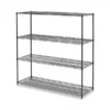 Alera BA Plus Wire Shelving Kit, Four-Shelf, 72w X 24d X 72h, Black Anthracite Plus
