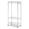 Alera Wire Shelving Garment Rack, 30 Garments, 36w X 18d X 75h, Silver