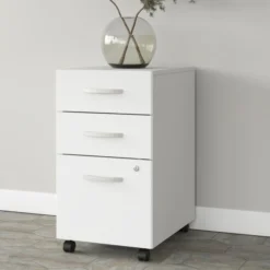 Bush Business Furniture Studio A 3 Drawer Mobile File Cabinet In White - Assembled -office furniture sale 6a3a8082887f986a8de8876129ac0088b4