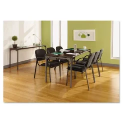 Iceberg Maxx Legroom Rectangular Folding Table, 48w X 24d X 29-1/2h, Walnut/Charcoal 5 Iceberg Maxx Legroom Rectangular Folding Table, 48w X 24d X 29-1/2h, Walnut/Charcoal -office furniture sale 6a78f5236b8b5507477e1d51aac74905db