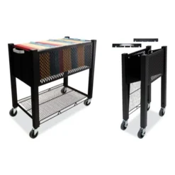 Vertiflex InstaCart File Cart, Metal, 1 Shelf, 1 Bin, 14.25" X 28.5" X 27.75", Black 9 Vertiflex InstaCart File Cart, Metal, 1 Shelf, 1 Bin, 14.25" X 28.5" X 27.75", Black -office furniture sale 6a7ffaa474c0d7e8382aa092380cf2db0a