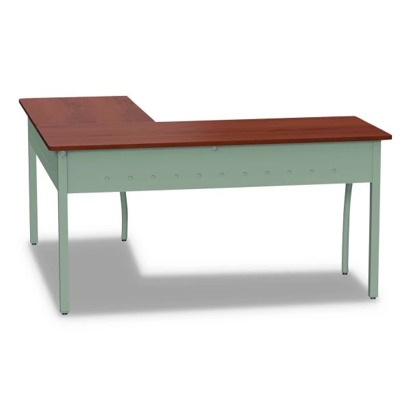 Linea Italia Trento Line L-Shaped Desk, 59.13" X 59.13" X 29.5", Cherry 9 Linea Italia Trento Line L-Shaped Desk, 59.13" X 59.13" X 29.5", Cherry - Image 9