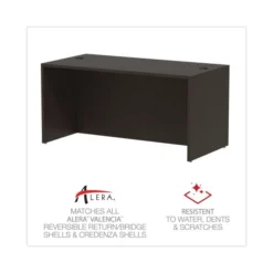 Alera Valencia Series Straight Front Desk Shell, 59.13" X 29.5" X 29.63", Espresso -office furniture sale 6aadebb7a43fa17e3e4b40f83ef6630ad1