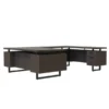 Mirella U-Shaped Configuration Desk, BBB/BF, Southern Tobacco