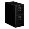 HON 310 Series 2-Drawer Vertical Metal File Cabinet, Letter, 29" Height, Full-Suspension, Black