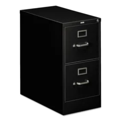 HON 310 Series 2-Drawer Vertical Metal File Cabinet, Letter, 29" Height, Full-Suspension, Black