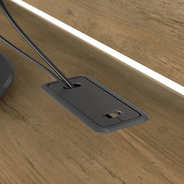 Bush Furniture Salinas Mission Desk With Hutch, Lateral File Cabinet And 5 Shelf Bookcase In Reclaimed Pine 6 Bush Furniture Salinas Mission Desk With Hutch, Lateral File Cabinet And 5 Shelf Bookcase In Reclaimed Pine - Image 6