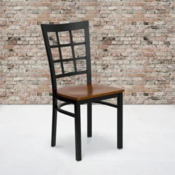 Flash Furniture Window Back Metal Restaurant Chair