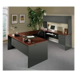 HON 38000 Series Right Pedestal Desk, 48" X 30" X 29.5", Mahogany/Charcoal -office furniture sale 6bf1850d6ecb2346984d2d39e9bc3e9fbe