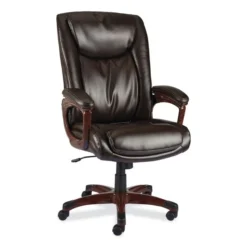 Alera Darnick Series Manager Chair, Supports Up To 275 Lbs, 17.13" To 20.12" Seat Height, Brown Seat/Back, Brown Base