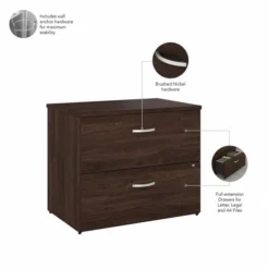 Bush Business Furniture Hybrid 2 Drawer Lateral File Cabinet With Shelves In Black Walnut -office furniture sale 6cfe7e7630161ad912ee52b0761d1b7a0b