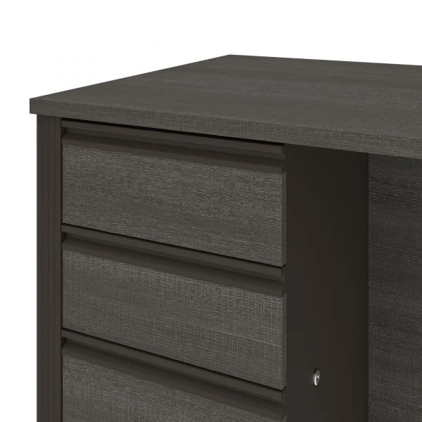 Bestar Prestige + Pedestal (ready-to-assemble) In Bark Gray & Slate 2 Bestar Prestige + Pedestal (ready-to-assemble) In Bark Gray & Slate - Image 2