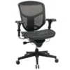 WorkPro Quantum 9000 Series Ergonomic Mesh/Mesh Mid-Back Chair, Black/Black, BIFMA Certified