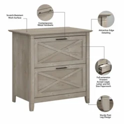 Bush Furniture Key West 2 Drawer Lateral File Cabinet In Washed Gray -office furniture sale 6d83371087f21bb7c1ed1f7ae9fa919911