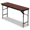 Iceberg OfficeWorks Commercial Wood-Laminate Folding Table, Rectangular Top, 60w X 18w X 29h, Mahogany