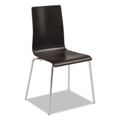 Safco Bosk Stack Chair, Espresso, 2/Carton