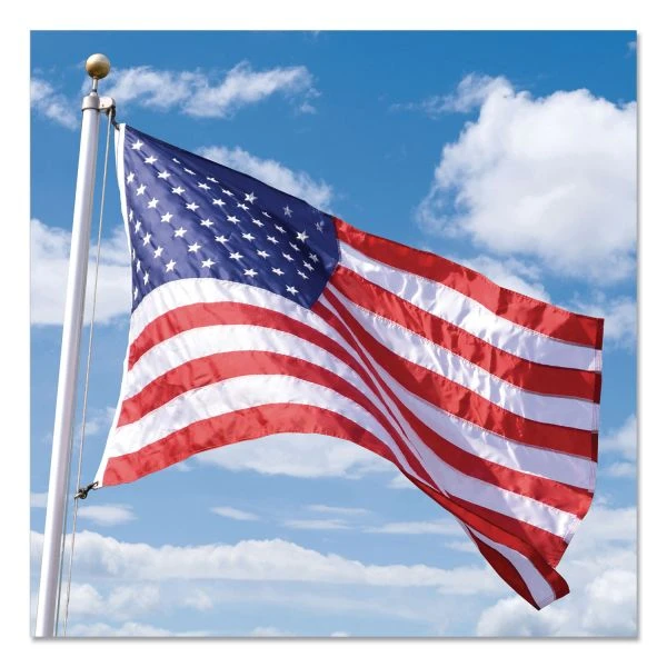 Advantus All-Weather Outdoor U.S. Flag, 72" X 48", Heavyweight Nylon 2 Advantus All-Weather Outdoor U.S. Flag, 72" X 48", Heavyweight Nylon - Image 2