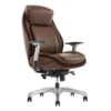 Shaquille O'Neal Zethus Ergonomic Bonded Leather High-Back Executive Chair, Brown