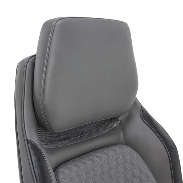 Shaquille O'Neal Zephyrus Ergonomic Bonded Leather High-Back Executive Chair, Gray 18 Shaquille O'Neal Zephyrus Ergonomic Bonded Leather High-Back Executive Chair, Gray - Image 18