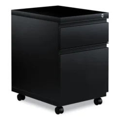 Alera File Pedestal With Full-Length Pull, Left Or Right, 2-Drawers: Box/File, Legal/Letter, Black, 14.96" X 19.29" X 21.65"