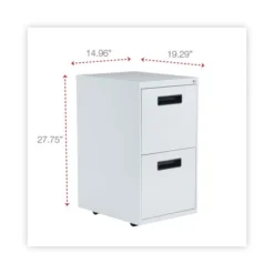 Alera File Pedestal, Left Or Right, 2 Legal/Letter-Size File Drawers, Light Gray, 14.96" X 19.29" X 27.75" -office furniture sale 6fc0569e92f339854a51629c93b50f8bc9