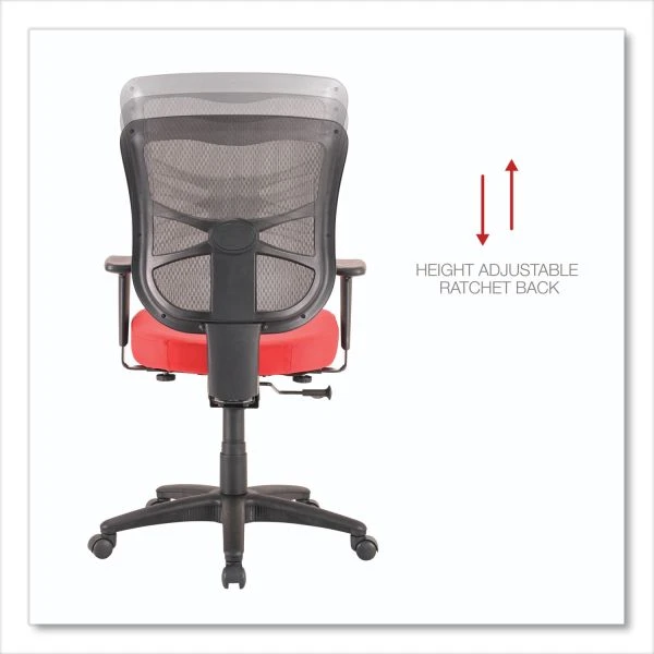 Alera Elusion Series Mesh Mid-Back Swivel/Tilt Chair, Supports Up To 275 Lb, 17.9" To 21.8" Seat Height, Red 7 Alera Elusion Series Mesh Mid-Back Swivel/Tilt Chair, Supports Up To 275 Lb, 17.9" To 21.8" Seat Height, Red - Image 7