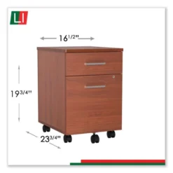 Linea Italia Trento Line Mobile Pedestal File, Left Or Right, 2-Drawers: Box/File, Legal/Letter, Cherry, 16.5" X 19.75" X 23.63" -office furniture sale 70bd3d74e070e6caa07319f41afb5a5c9b