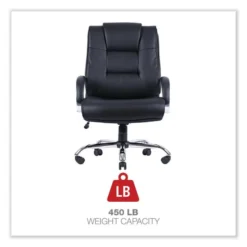 Alera Ravino Big/Tall High-Back Bonded Leather Chair, Headrest, Supports 450 Lb, 20.07" To 23.74" Seat, Black, Chrome Base 18 Alera Ravino Big/Tall High-Back Bonded Leather Chair, Headrest, Supports 450 Lb, 20.07" To 23.74" Seat, Black, Chrome Base -office furniture sale 70faff8b8f8549ca82e109b3f1a99befa7