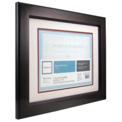 Plastic Photo/Document Frame, 11" X 14", Matted For 8-1/2" X 11", Black Cherry -office furniture sale 70fe3c937852a02e3a5e631d0ac062c10a