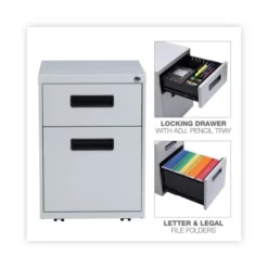 Alera File Pedestal, Left Or Right, 2-Drawers: Box/File, Legal/Letter, Light Gray, 14.96" X 19.29" X 21.65" 13 Alera File Pedestal, Left Or Right, 2-Drawers: Box/File, Legal/Letter, Light Gray, 14.96" X 19.29" X 21.65" -office furniture sale 718c4c46a080b79b7190672308ec05d1c3