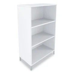 Union & Scale Essentials Laminate Bookcase, Three-Shelf, 28w X 15d X 45.6h, White