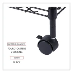 Alera Compact File Cart For Side-to-Side Filing, Metal, 1 Shelf, 1 Bin, 15.25" X 12.38" X 21", Black -office furniture sale 71f3e9cbd72953cf9086f6dc5668e665da