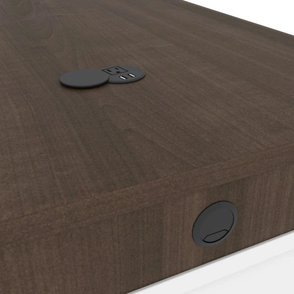 Bestar Equinox L-Shaped Desk - Antigua & White 7 Bestar Equinox L-Shaped Desk - Antigua & White - Image 7