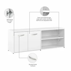 Bush Business Furniture Studio A 72W Computer Desk With Mobile File Cabinet And Low Storage Cabinet In White -office furniture sale 72926a8a79d814a514d7c3492f57f83e04