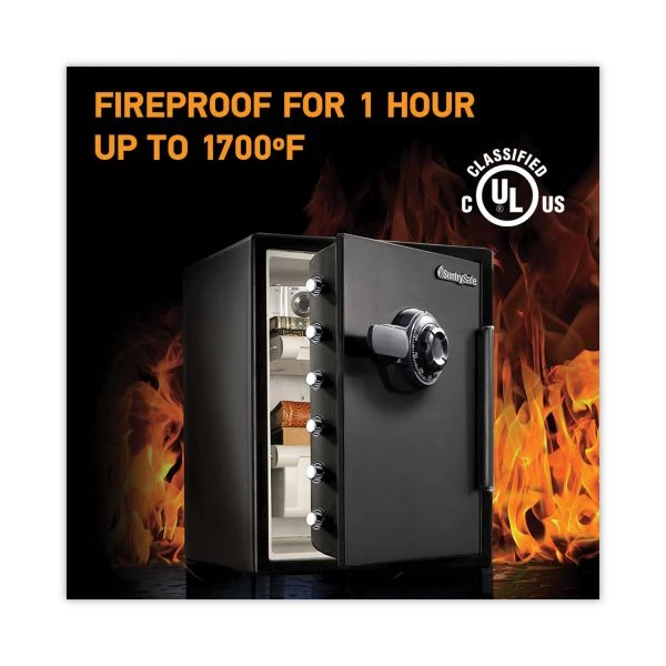 Sentry Safe Fire-Safe With Combination Access, 2 Cu Ft, 18.6w X 19.3d X 23.8h, Black 3 Sentry Safe Fire-Safe With Combination Access, 2 Cu Ft, 18.6w X 19.3d X 23.8h, Black - Image 3