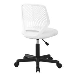 Monarch Specialties Office Chair, Adjustable Height, Swivel, Ergonomic, Computer Desk, Work, Juvenile, White Mesh, Black Metal, Contemporary, Modern -office furniture sale 72f7aef9a089cfbefc29de53bcd055e732