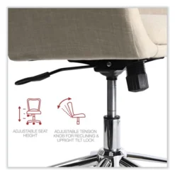 Workspace By Alera Mid-Century Task Chair, Supports Up To 275 Lb, 18.9" To 22.24" Seat Height, Cream Seat, Cream Back -office furniture sale 74222a371271a4b21dd0f7bae94cba6ab0