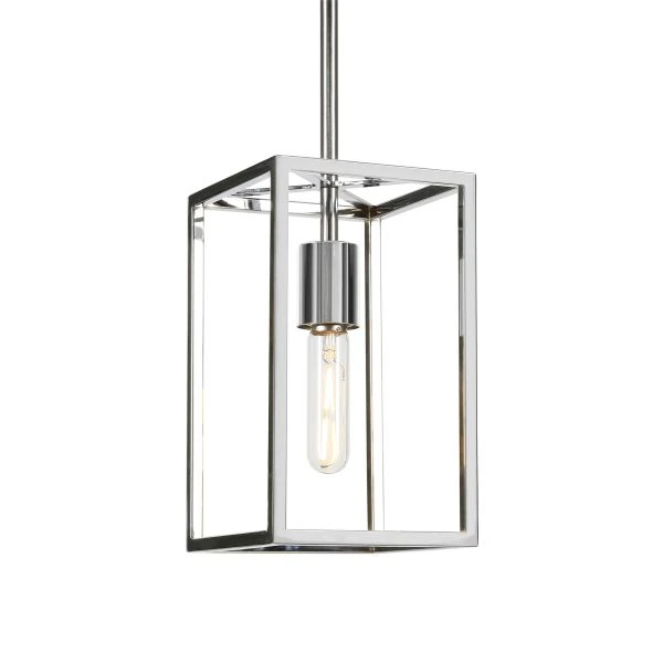 Cuadro 6" Wide Open-Framed Pendant In Nickel/No Shade 3 Cuadro 6" Wide Open-Framed Pendant In Nickel/No Shade - Image 3