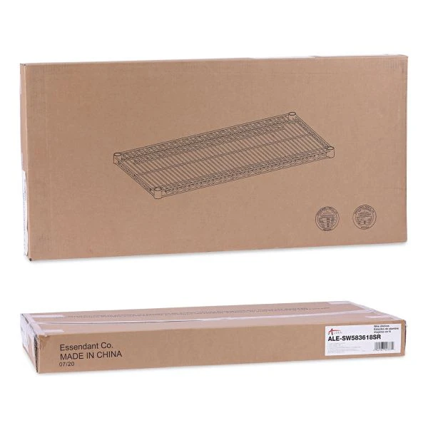 Alera Industrial Wire Shelving Extra Wire Shelves, 36w X 18d, Silver, 2 Shelves/Carton 2 Alera Industrial Wire Shelving Extra Wire Shelves, 36w X 18d, Silver, 2 Shelves/Carton - Image 2