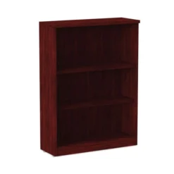 Alera Valencia Series Bookcase, Three-Shelf, 31.75w X 14d X 39.38h, Mahogany