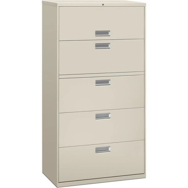 HON 600 Series Five-Drawer Lateral File, Letter/Legal/A4, 36w X 18d, Light Gray 1 HON 600 Series Five-Drawer Lateral File, Letter/Legal/A4, 36w X 18d, Light Gray