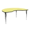 Flash Furniture Height Adjustable Kidney Shaped Activity Table